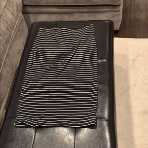 Striped pencil skirt